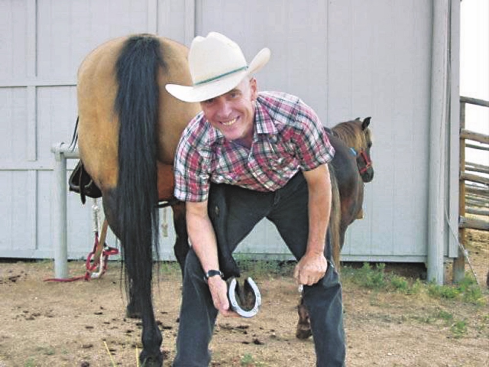 Buster and Bob on cattle and horses –